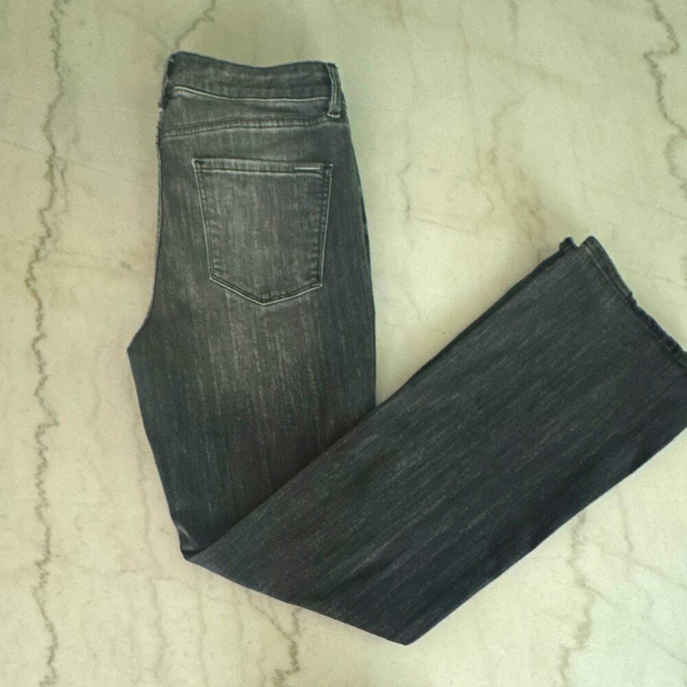 White House Black Market Women Bootcut Jeans Gray Denim Mid Rise 5-Pocket 0126
